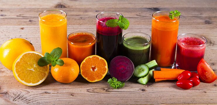 رژیم غذایی برای کاهش وزن با آبمیوه های تازه