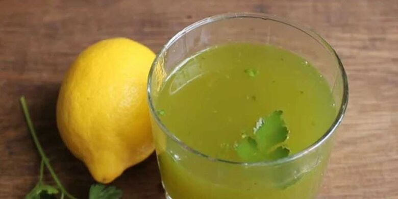 کوکتل لیمو با جعفری برای کاهش وزن